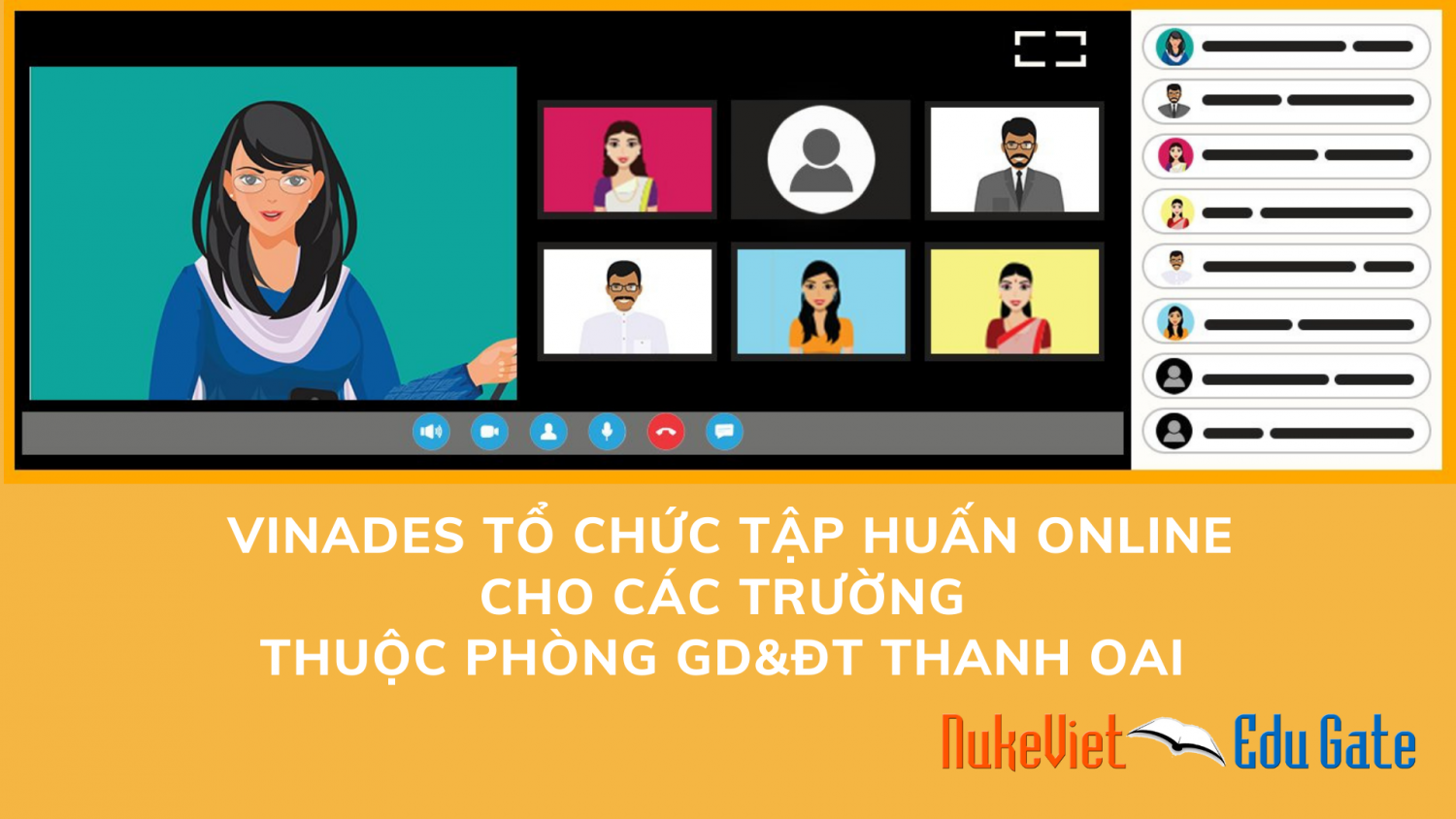 VINADES tổ chức tập huấn trực tuyến cho các trường trực thuộc Phòng GD&ĐT Thanh Oai - Hà Nội