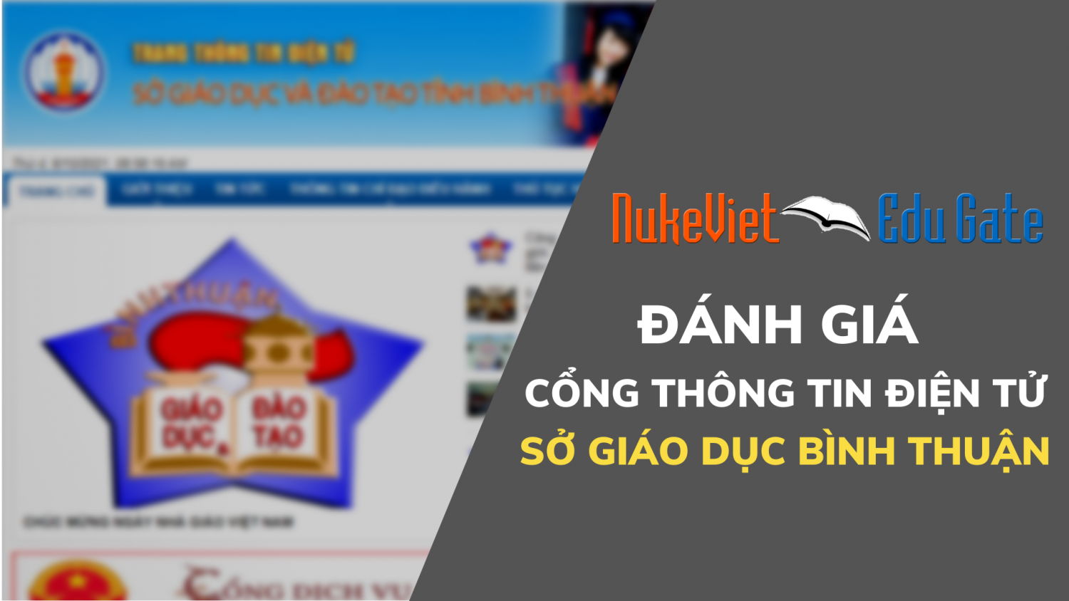 Đánh giá Cổng thông tin điện tử Sở giáo dục Bình Thuận