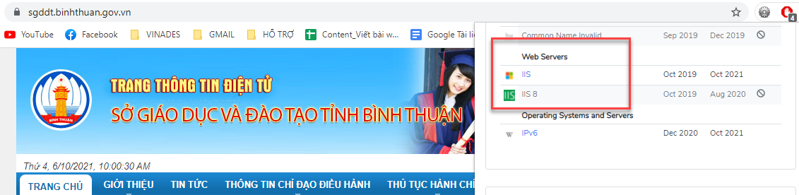 Đánh giá Cổng thông tin Sở giáo dục Bình Thuận (hệ thống)